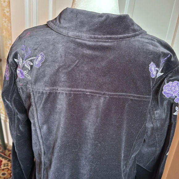 💜 Stunning Style and Co. black Jacket with beautiful embroidery Size M 💜 - Picture 7 of 12